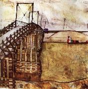 Egon Schiele The Bridge oil on canvas